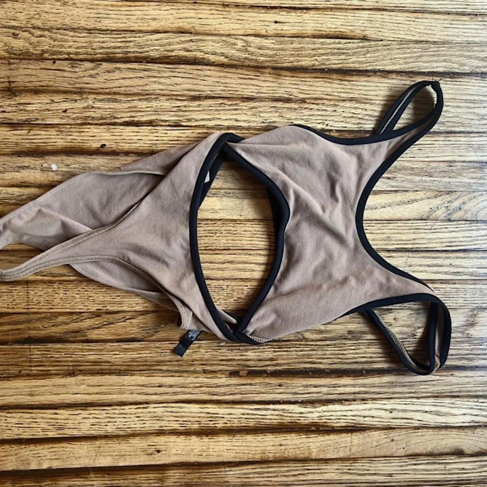 Out From Under Women's Brown and Black Bodysuit